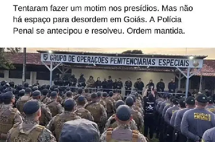 Polícia penal intercepta através de inteligência, grupo de detentos que planejavam motim dentro de cadeia em Goiás