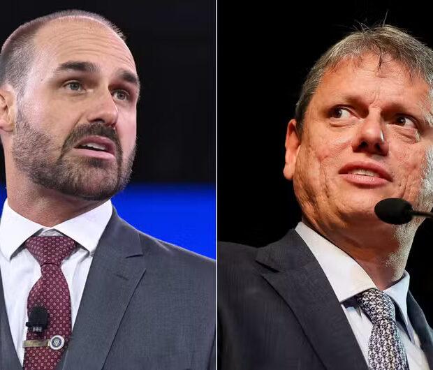 ‘É um desrespeito comigo’, diz Eduardo Bolsonaro ao criticar Tarcísio por negociar com EUA