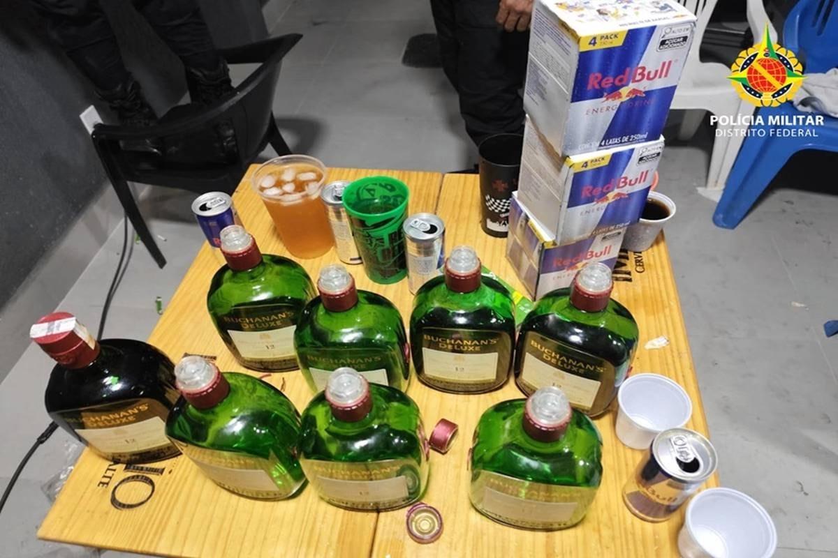 Vídeo: Policial fica ferido durante ocorrência em festa regada a drogas e bebidas no DF