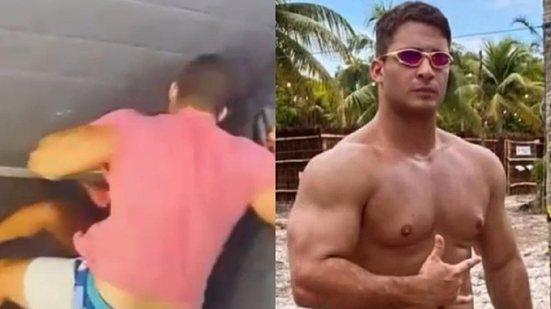 Acusado de espancar mulher no elevador, reclama de cassete que levou na cadeia