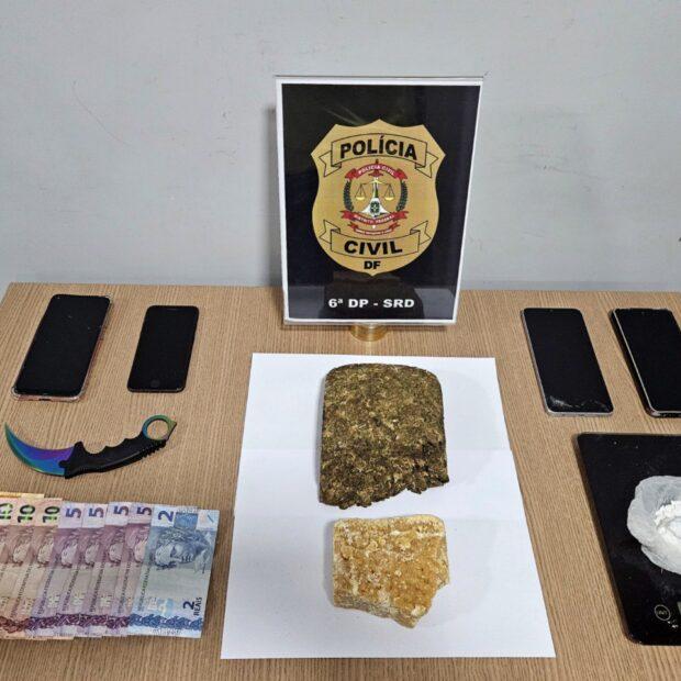 Casal é preso por tráfico de drogas durante operação da PCDF no Itapoã