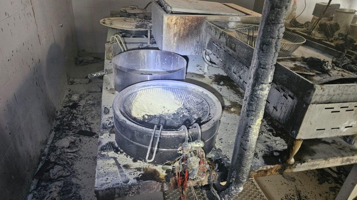 Veja como ficou a cozinha de um restaurante que pegou fogo em Formosa