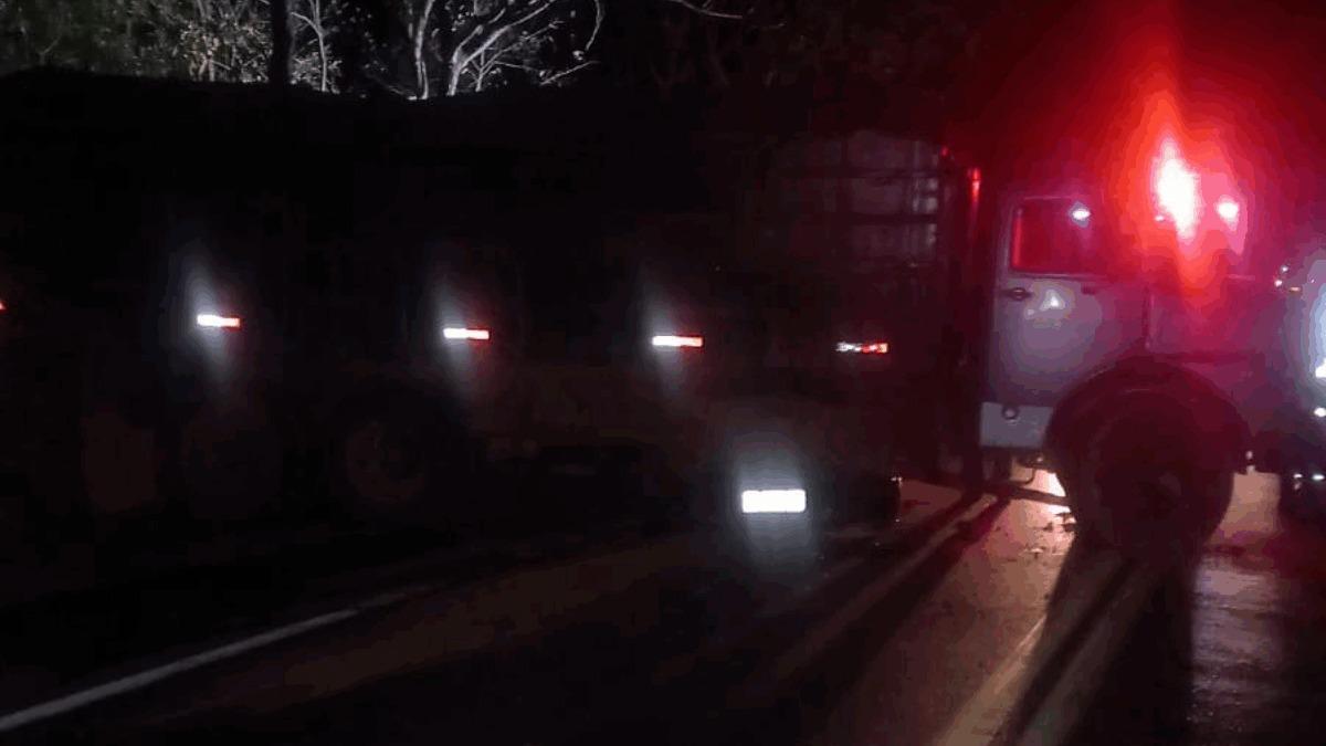 Caminhão atravessado surpreende e mata motorista na BR-040, em Luziânia