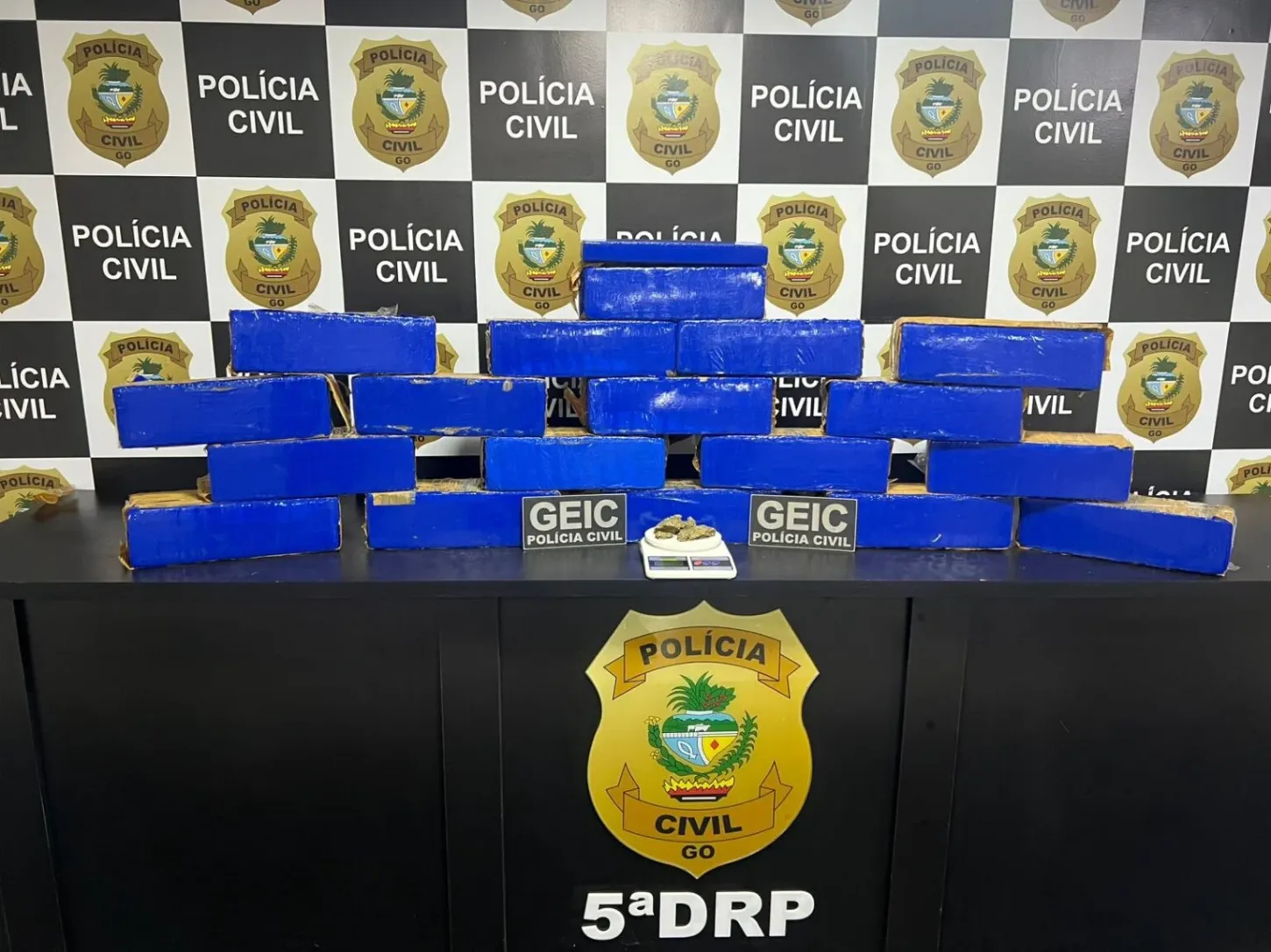 GEIC Luziânia desativa “apartamento-depósito” com mais de 50 tabletes de maconha no Distrito do Jardim Ingá