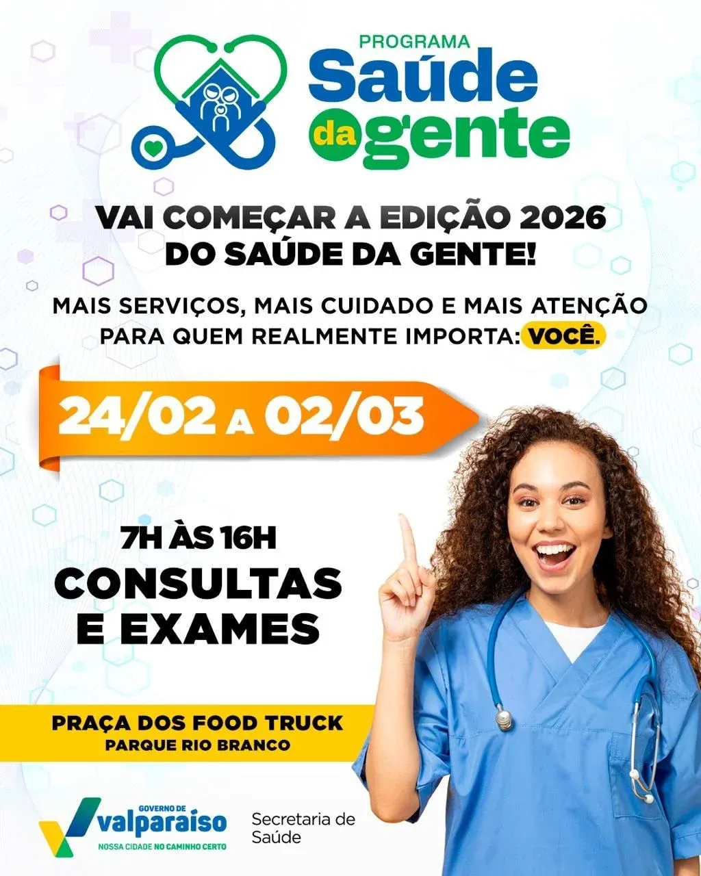 Prefeitura de Valparaíso anuncia sexta ediçao do programa “SAÚDE DA GENTE 2026.”