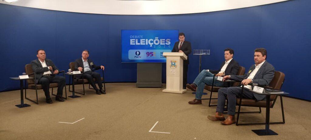 Comparações entre gestões e ideias sobre segurança e saúde marcam debate entre candidatos ao governo de Goiás