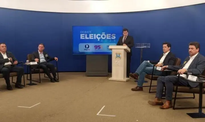 Comparações entre gestões e ideias sobre segurança e saúde marcam debate entre candidatos ao governo de Goiás