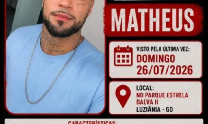 Mistério no desaparecimento ; Família e conhecidos fazem busca por jovem desaparecido em Luziânia.
