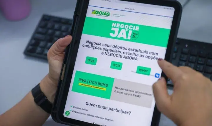 Programa do Governo de Goiás oferece descontos de até 99% sobre juros e multas para regularização de débitos de ICMS, IPVA e ITCD